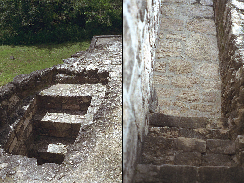 Becán: Interior stairway
