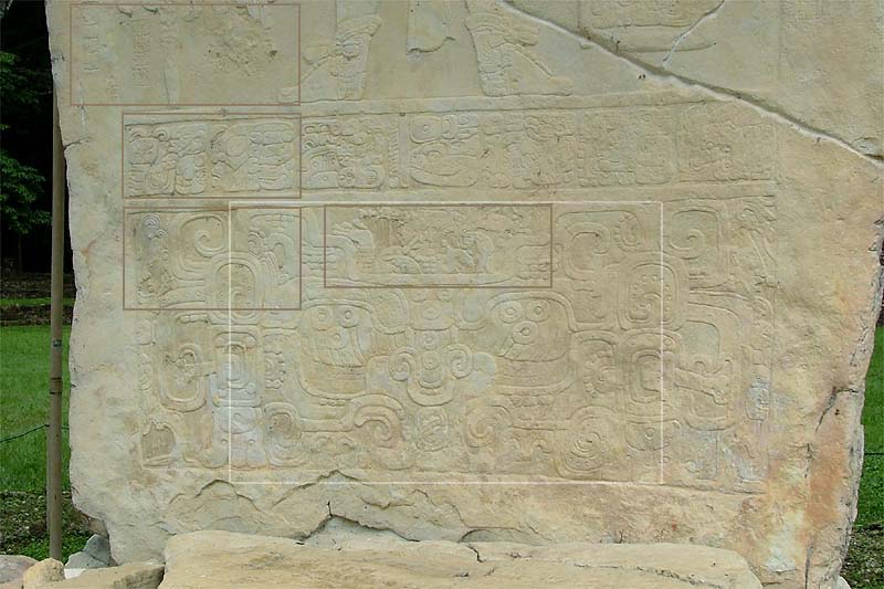 Bonampak Stela 1: Iconography at the base