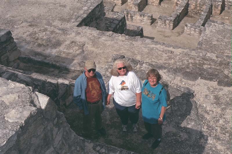 Tom, Marion, and Barbara at the summit