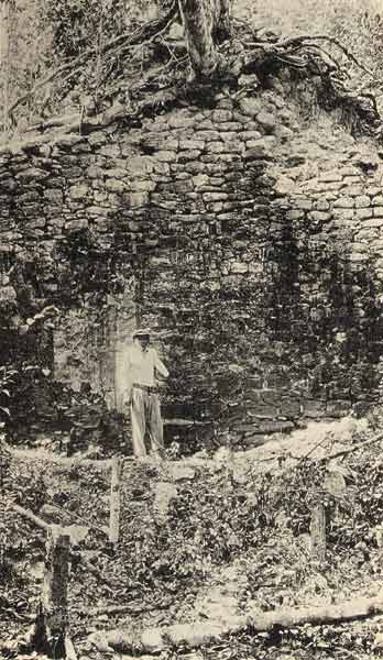 The 6-meter high defensive wall protecting Calakmul's northwest side