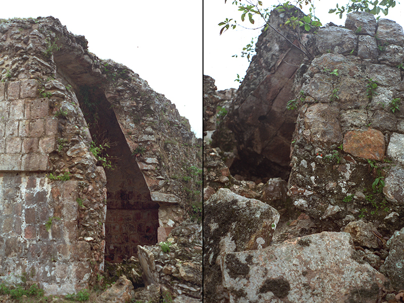 Collapsed vaults and arches at the rear of the Palace