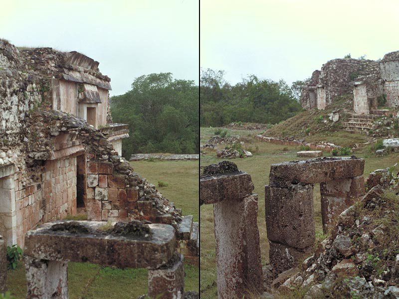 View from the western extension showing standing doorjambs