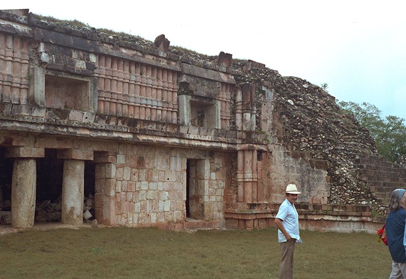 Front view of the Palace showing stairs and columns