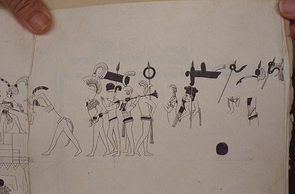 Edward Thompson's drawing of the Chacmultun murals part 2