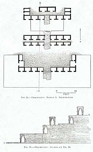 Edward Thompson, 1904 diagram of Edifice 5 at Chacmultun