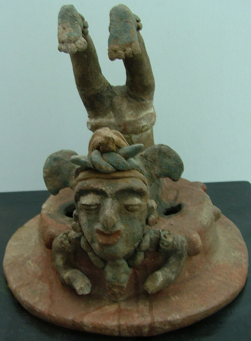 Acrobat Effigy Lid from Village of Copan Archaeology Museum