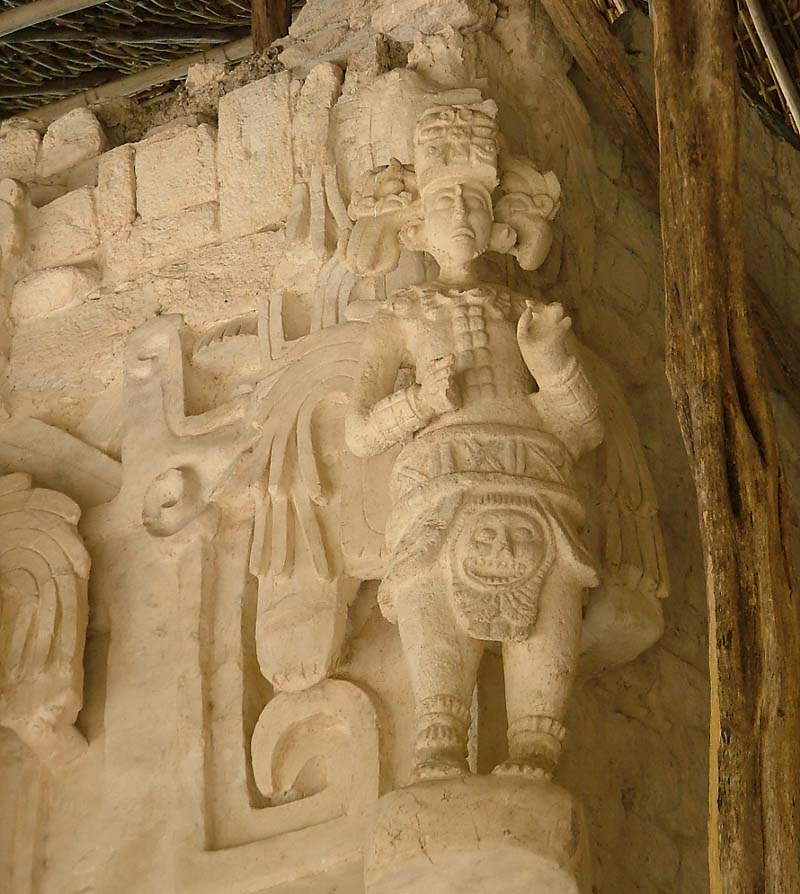 Warrior figure on White Temple, side view