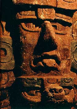 Comparison image from Copan showing Yax Kuk Mo with Jaguar Sun iconography
