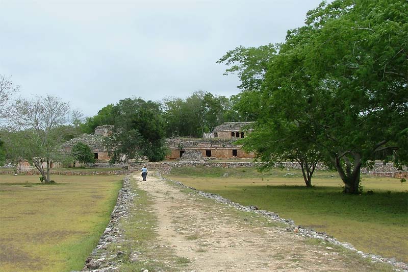The Sacbe (ceremonial White Road) connecting the palace throne room to the Mirador Complex