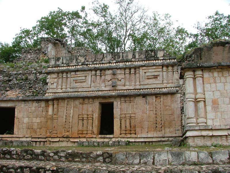 Palace of Labna, Room 25 showing misaligned Chac masks over doorway