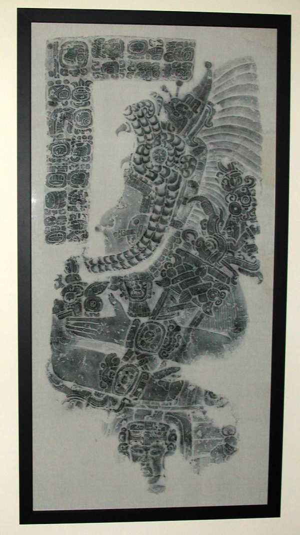 Full rubbing of Lamanai Stela 9 showing Lord Smoking Shell