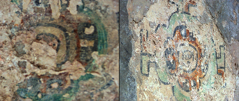Codex style flowers painted on House E