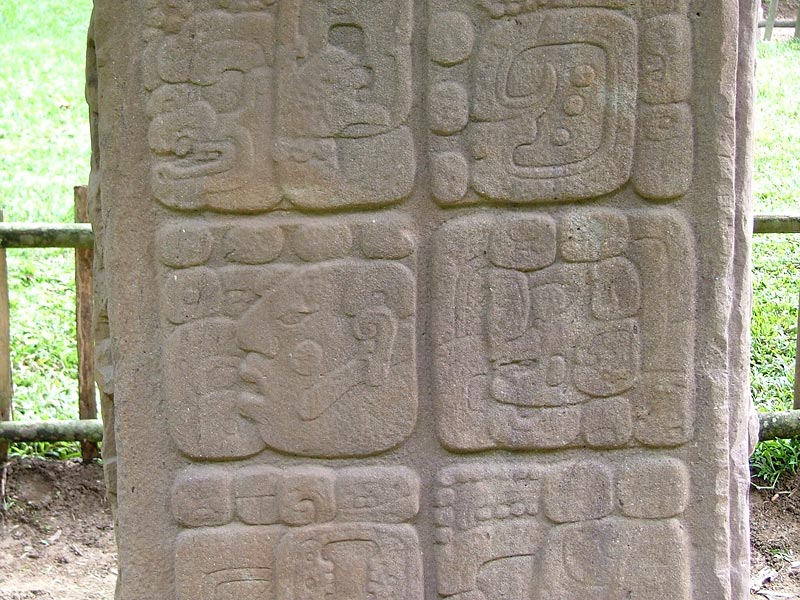 West Side of Stela A