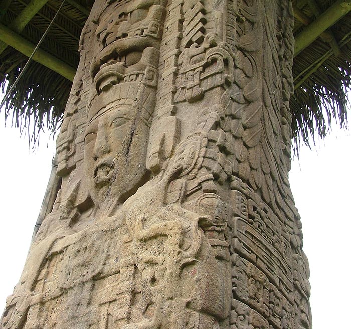 Quirigua: Monument 6 showing the east side inscriptions