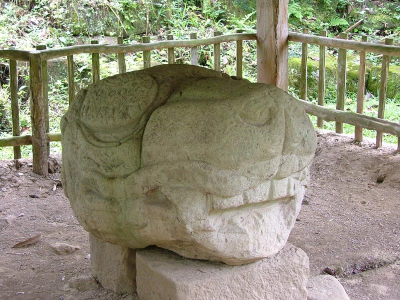 Altar M (Monument 13) at Quirigua, carved in the shape of a jaguar head