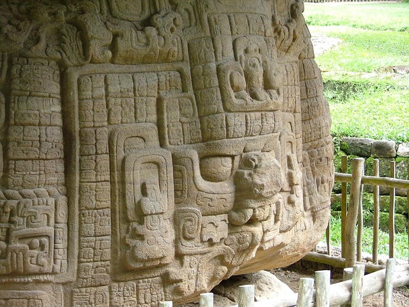 Detail of glyph panels on Zoomorph P