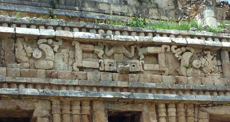 Palace of Sayil: detail of Diving God