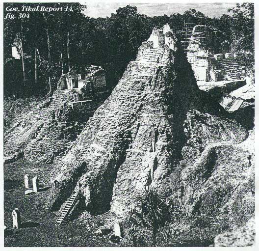 Tikal Structure 5D-33 before it was dismantled