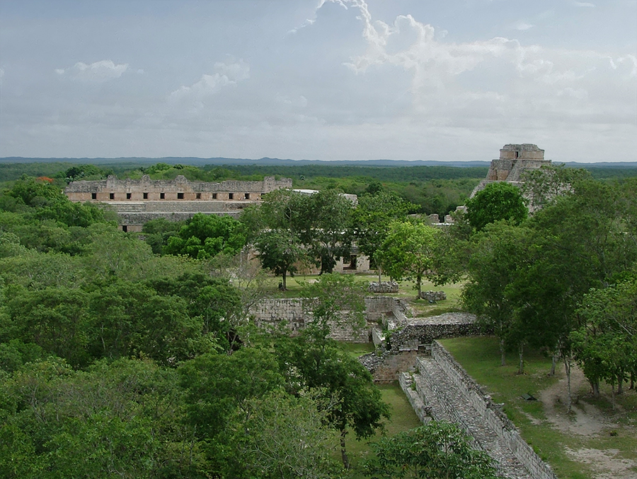 Uxmal, view from grand pyramid