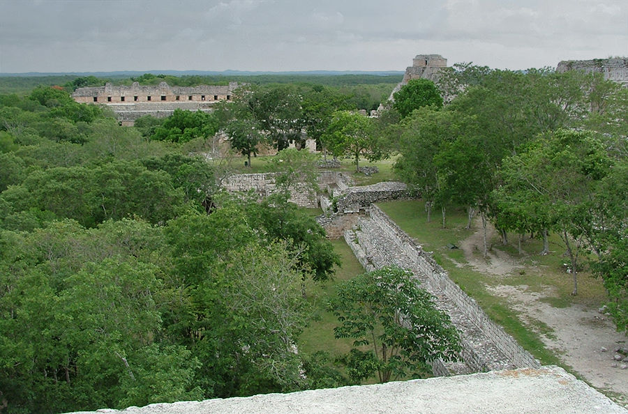 Uxmal, view from grand pyramid