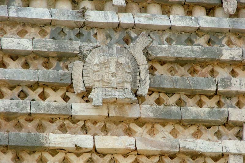 East Building Nunnery Quadrangle, mask or shield decorations