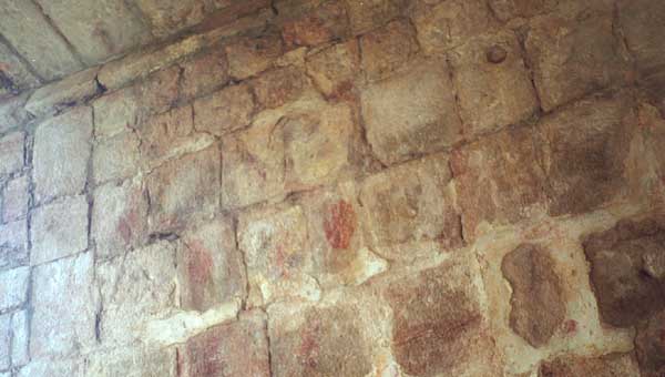 Uxmal Nunnery Quadrangle, South Vault red handprints