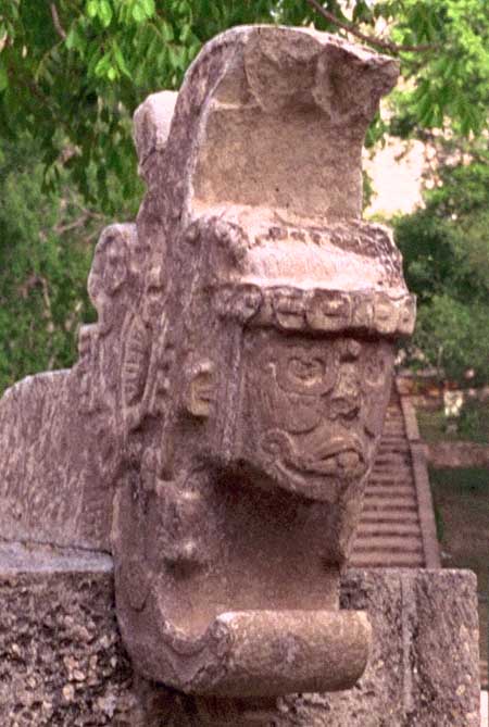 Queen of Uxmal sculpture from Temple 1, Pyramid of the Magician